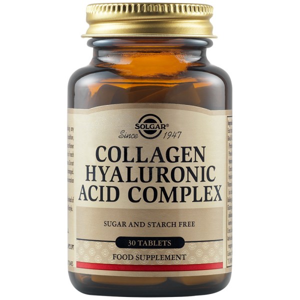Solgar Collagen Hyaluronic Acid Complex Σύμπλεγμα με Υαλουρονικό Οξύ & Κολλαγόνο 30Tablets